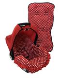 Kit para Bebe Conforto e Capa de Carrinnho Vermelho Bola G - Alan pierre baby