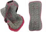 Kit para Bebe Conforto e Capa de Carrinnho Zebra com Pink - Alan pierre baby