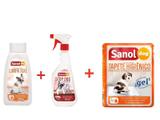 Kit para cães: Tapete Higiênico 7un, Stop Dog, Pipi Pode, Seca Xixi (Transforma xixi em pó) e Colônia Sanol Baby