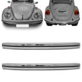 Kit Para-choque Dianteiro e Traseiro Fusca 77 78 79 80 81 82 83 84 85 86 Cromado - Dts