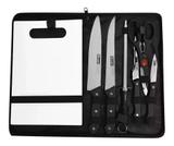 Kit Para Churrasco 7 Peças Facas Chaira N-37- Western