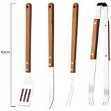 Kit para Churrasco de 4 peças com cabo de madeira - Gedex