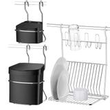 Kit Para Cozinha 3 Pesas Saleiro Escorredor e Lixeira - Future