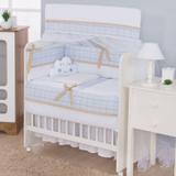 Kit para Mini Berço 8 peças 100% Algodão Xadrez Teodoro - I9 baby