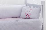 Kit para Mini Berço Moises Menina Chuva de Amor 7 peças 100% Algodão - Doce lar enxovais