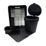 Kit Para Organização Da Cozinha 4 Peças para pia Dehaus - Preto
