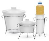 Kit para Pia 3 peças Niquelart 301-4 Cromo Colors Branco