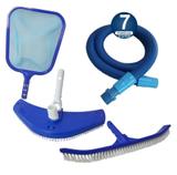 Kit Para Piscina Mangueira 7 M + Peneira + Aspirador + Esfregão - Sos da piscina