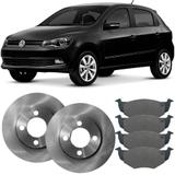 Kit Pastilha Disco Freio Gol G6 1.0 1.6 2013 a 2016 Dianteiro - Lonaflex