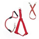 Kit Peitoral, Guia e Cinto de Segurança para Cachorros - Tamanho Grande - Vermelho - Petzoo