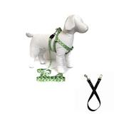 Kit Peitoral, Guia e Cinto de Segurança para Cachorros - Tamanho Pequeno - Modelo Cactus - Petzoo