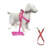 Kit Peitoral, Guia e Cinto de Segurança para Cachorros - Tamanho Pequeno - Rosa - Petzoo