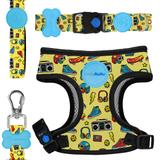 Kit Peitoral Mesh + Guia + Coleira Cães Pet Dog Teen Pop - Meuauau
