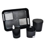 Kit Pia Cozinha Coza Preto 4 Peças 99256/4008