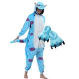 Kit Pijama e Pantufa Sullivan Fantasia Kigurumi Sully Monstros SA - Rainbow unis