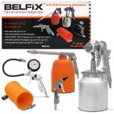 Kit Pintura para Compressor de Ar Belfix com Calibrador de Pneu Manômetro Mangueira 900ML 5 Peças - Bel fix