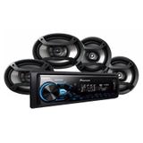 Kit Pioneer MX-TX3869BT Bluetooth/USB + Kit Alto Falantes