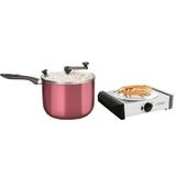 Kit Pipoqueira 4,8 litros MTA e Fogão elétrico 220v de 1 boca Cotherm