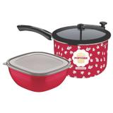Kit Pipoqueira E Pote Paris Vermelha 20598/731 Tramontina