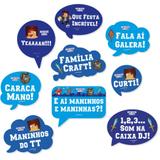 Kit Placas Decorativas Authentic Games 09 unidades Festcolor - Festabox