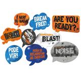 Kit Placas Decorativas Festa Nerf 09 unidades Festcolor - Festabox