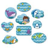 Kit Placas Decorativas Fundo do Mar 09 unidades Festcolor - Festabox