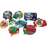 Kit Placas Decorativas Jovens Titãs 09 unidades Festcolor - Festabox