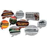 Kit Placas Decorativas Jurassic World 09 unidades Festcolor - Festabox