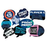 Kit Placas Decorativas PlayStation 09 unidades Festcolor - Festabox