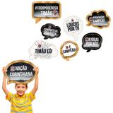 Kit Plaquinhas Decorativas Corinthians 09 unidades Festcolor - Festabox