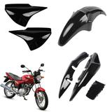 Kit plastico carenagem cg titan 150 2004 2008 preto injetado - Wester