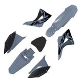 Kit plastico NEXT CRF 230 08... Cinza/Gray (plates preto) - Biker