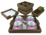Kit Porta Talheres, Bandeja Espelhada, Porta Guardanapos, Porta Sachês, Treliça - Camila artesanatos