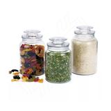 Kit Pote de Vidro Porta mantimentos 3 peças Casambiente