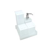 Kit Potes em Acrílicos 5 Peças Com Strass Cristal Decor