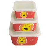 Kit Potes Leão Eco Girotondo Baby - 3 unidades