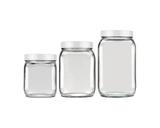 Kit Potes Quadrados 0,75ml / 1,3 e 2 Litros 3 Unidades