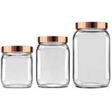 Kit Potes Quadrados Cobre Rose Metalizado Invicta 101997091846