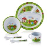Kit Prato Copo Pratinho Bebe Infantil Melanina - 5 Peças - Baby style