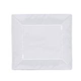 Kit Prato Melamine Branco Raso 25cm Quadrado Yangzi - Com 12 Unidades