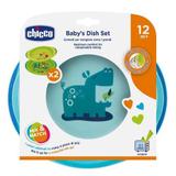 Kit Prato Raso E Fundo 12m+ Azul Menino Chicco 160022