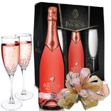 Kit Prosecco Asti Moscatel Rosé Monte Paschoal - 750 ml + 2 Taças