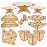 Kit Provençal Estrela 13 peças com cadeirinhas - Fabrika de festa