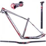 Kit Quadro Aro 29 T60 Tamanho 17,5 Cinza Titanium - Kapa Bikes