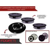 Kit Queimadores + Espalhadores Sabaf para Cooktop 4 Bocas TC Fogatti