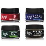 Kit Red Iron Pomadas e Cera Modeladora Para Penteados - Redfix Red Dry Cloud e Classic - 4 Potes