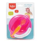 Kit Refeição com Colher - Rosa - Buba