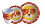 Kit Refeição Infantil Bebe 3 peças Prato Cachorro - Arthouse