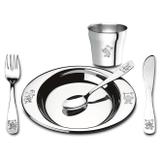 Kit Refeição Infantil Brinox 1710-101 Friends Club 5 Peças Inox