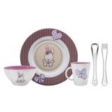 Kit Refeição Infantil Tramontina 64250625 Le Petit 5 Peças Rosa